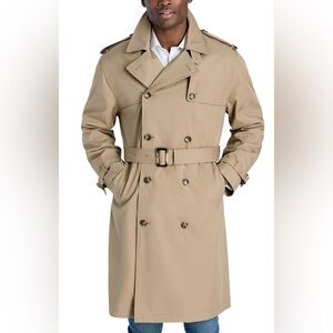 Vintage Men’s London Fog Lined Double Breasted Trench Coat Size 40 Short